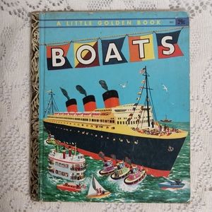 Vintage 1951 "Boats" Little Golden Book